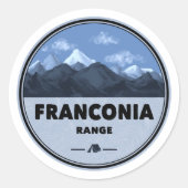 Franconia Range New Hampshire Camping Runder Aufkleber (Vorderseite)