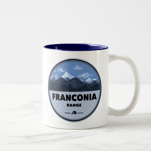 Franconia Range New Hampshire Camping Zweifarbige Tasse (Rechts)