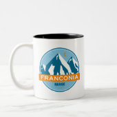 Franconia Range New Hampshire Stars Moon Zweifarbige Tasse (Links)