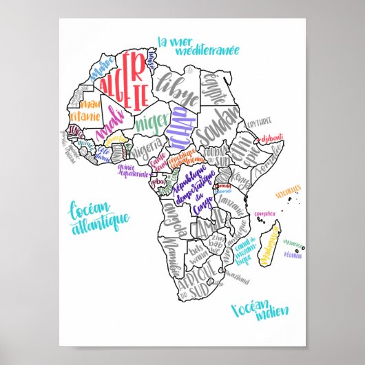 Francophone Africa Poster (Vorne)