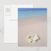 Frangipani am Strand Postkarte (Vorne/Hinten)