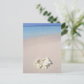 Frangipani am Strand Postkarte (Stehend Vorderseite)