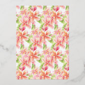Frangipani Aquarell Folieneinladung (Rückseite)