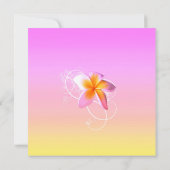Frangipani Beach Hochzeit individuelle Einladungen (Rückseite)