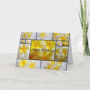 Frangipani Birthday Karte