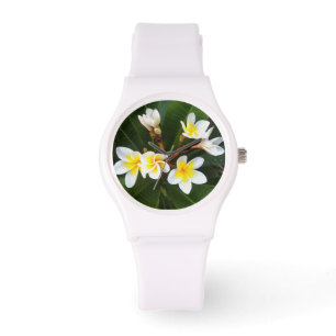 Frangipani Blossom Cluster Artistic Style Armbanduhr
