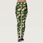 Frangipani Blossom Cluster Artistic Style Leggings (Rückseite)