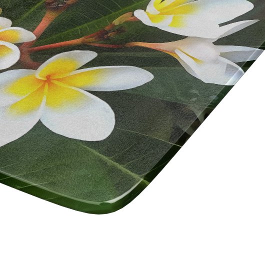 Frangipani Blossom Cluster Artistic Style Schneidebrett (Ecke)