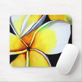 Frangipani Blume Aquarell Originale Malerei Mousepad (Mit Mouse)