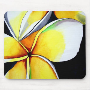 Frangipani Blume Aquarell Originale Malerei Mousepad