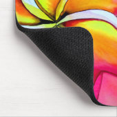 Frangipani Blume Aquarell Plumeria Mousepad (Ecke)