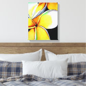 Frangipani Blume Art Leinwand Sacha Grossel Art (Insitu (Schlafzimmer))