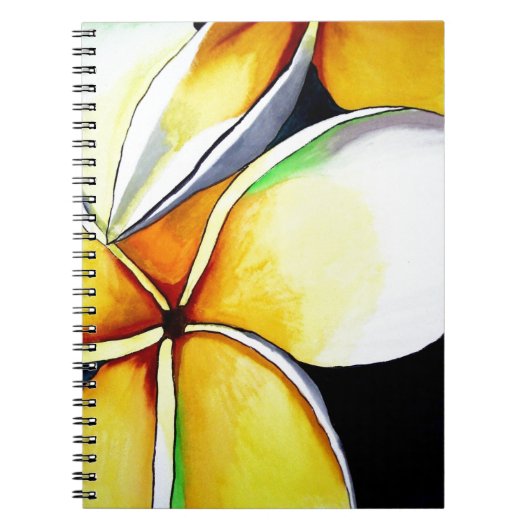 Frangipani Blume Art Notizblock (Vorderseite)