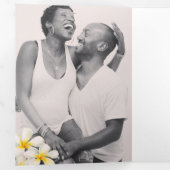 Frangipani-Blume Dreifach-gefaltete Programmkarte (Innen Erste Seite)