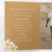 Frangipani-Blume Dreifach-gefaltete Programmkarte (Innen Erste Seite)