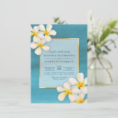 Frangipani - Blume Einladung (Stehend Vorderseite)