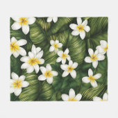 Frangipani-Blume Fleecedecke (Vorderseite (Horizontal))