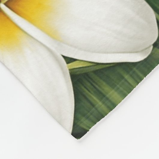 Frangipani-Blume Fleecedecke (Ecke)