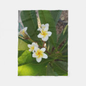 Frangipani-Blume Fleecedecke (Vorderseite)