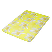 Frangipani Blume Gelb, Memory Foam Bathmat Badematte (Schrägansicht)