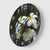 Frangipani-Blume Große Wanduhr (Winkel)