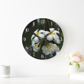Frangipani-Blume Große Wanduhr (Zuhause)
