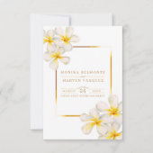 Frangipani-Blume RSVP Karte (Vorderseite)