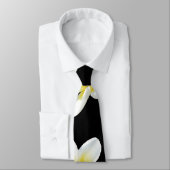 Frangipani, Blume, Schwarzgelb Krawatte (Gebunden)