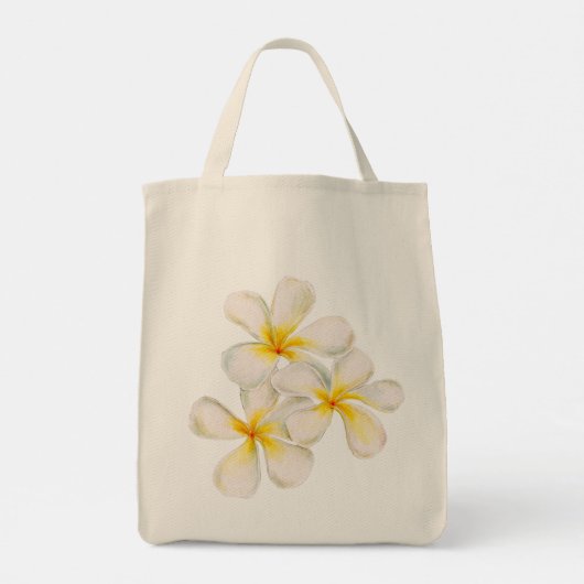 Frangipani-Blume Tragetasche (Rückseite)