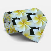 Frangipani-Blumen-Krawatte Krawatte (Gerollt)