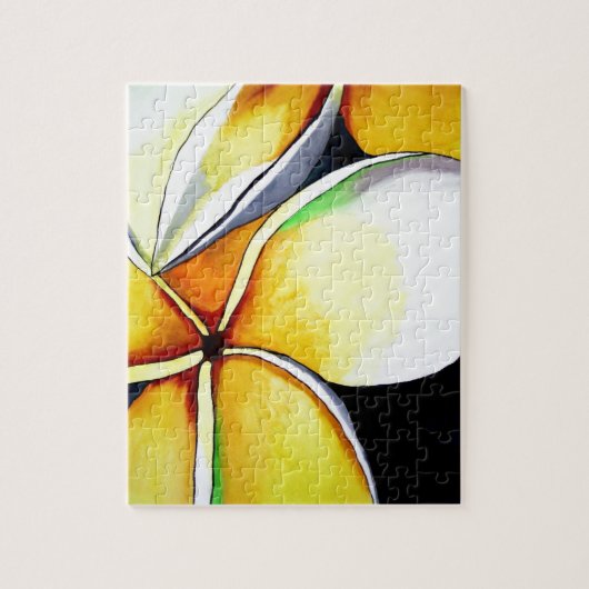Frangipani-Blumen-Kunstlaubsäge Puzzle (Vertikal)