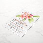 Frangipani-Blumendamen zum Mittagessen Geburtstag Folieneinladung (Gedreht)