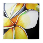 Frangipani-Blumenkunst Fliese (Vorderseite)