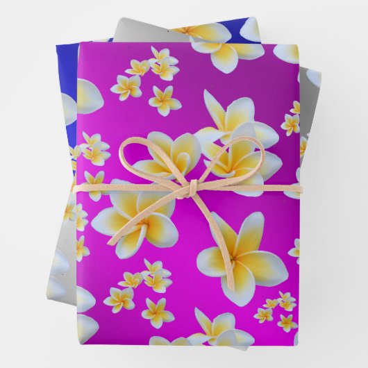 Frangipani, Blütenblätter, Blume, Design, Blüte, K Geschenkpapier Set (Beispiel)