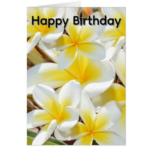 Frangipani_Bouquet, Geburtstagskarte (Vorne)