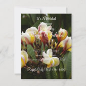 Frangipani Brautparty Einladung (Vorderseite)