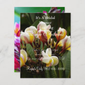 Frangipani Brautparty Einladung (Vorne/Hinten)