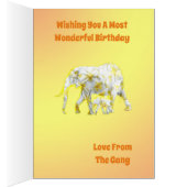 Frangipani Elephants, Geburtstagskarte (Innen (Rechts))