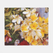 Frangipani Fleece Blanket (Vorderseite (Horizontal))
