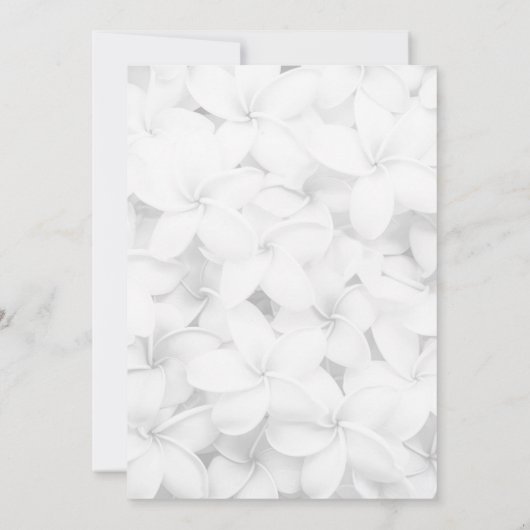 Frangipani Floral Hawaiian Wedding Celebration Einladung (Rückseite)