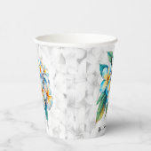 Frangipani Floral Hawaiian Wedding Custom Pappbecher (Rechts)