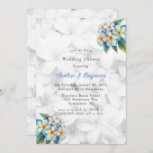 Frangipani Floral Hawaiianischer Polterabend Einladung (Vorne/Hinten)