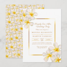 Frangipani goldtropisch nach Party Hochzeit
