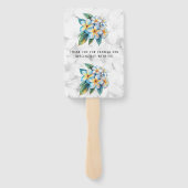 Frangipani Hawaiian Floral Wedding Vielen Dank Fächer (Rückseite)