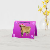 Frangipani, Highland Cow, Karte (Gelbe Blume)