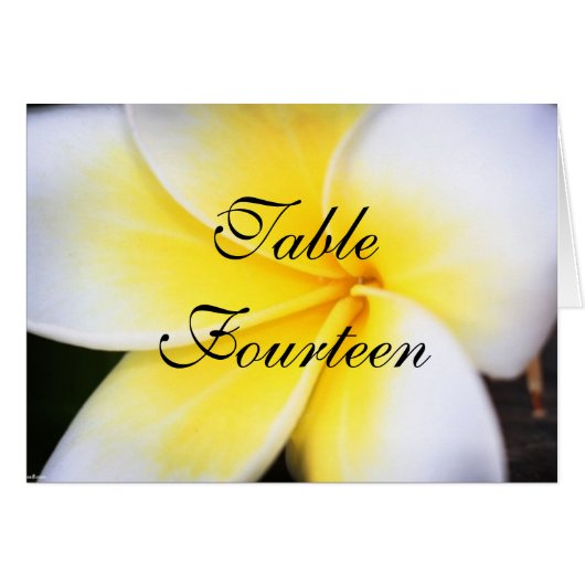 Frangipani - Hochzeitkarten für Tischnummer (Vorderseite (Horizontal))