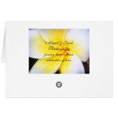 Frangipani - Hochzeitkarten für Tischnummer (Rückseite Horizontal)