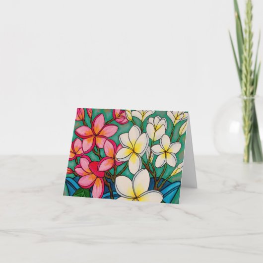 Frangipani Note Card Karte (Vorderseite)