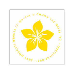 Frangipani oder Plumeria Blossom Hawaii Blume Permastempel