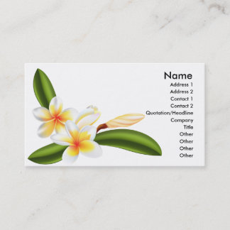 Frangipani oder Plumeria-Blume Visitenkarte
